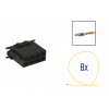 Kit di riparazione connettore 8 pin nero per scatola contatti ISO